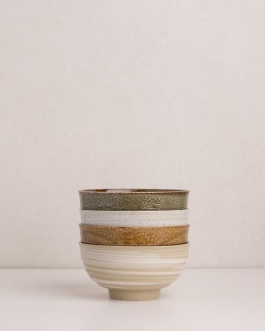 HK Living Ceramics Kyoto Japenese Noodle Bowls Set Of 4
