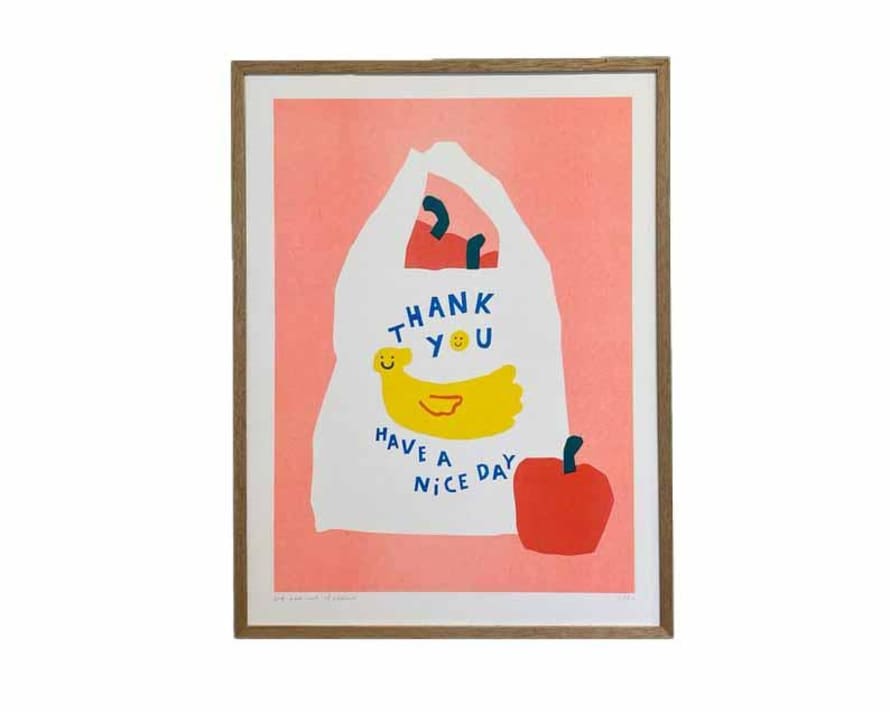 We are out of office  Thank You for Shopping Bell Peppers Risograph Print