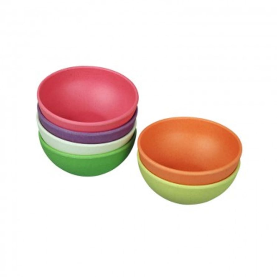 Zuperzozial Biodegradable Tasty Treats Set of 6 Bowls Rainbow