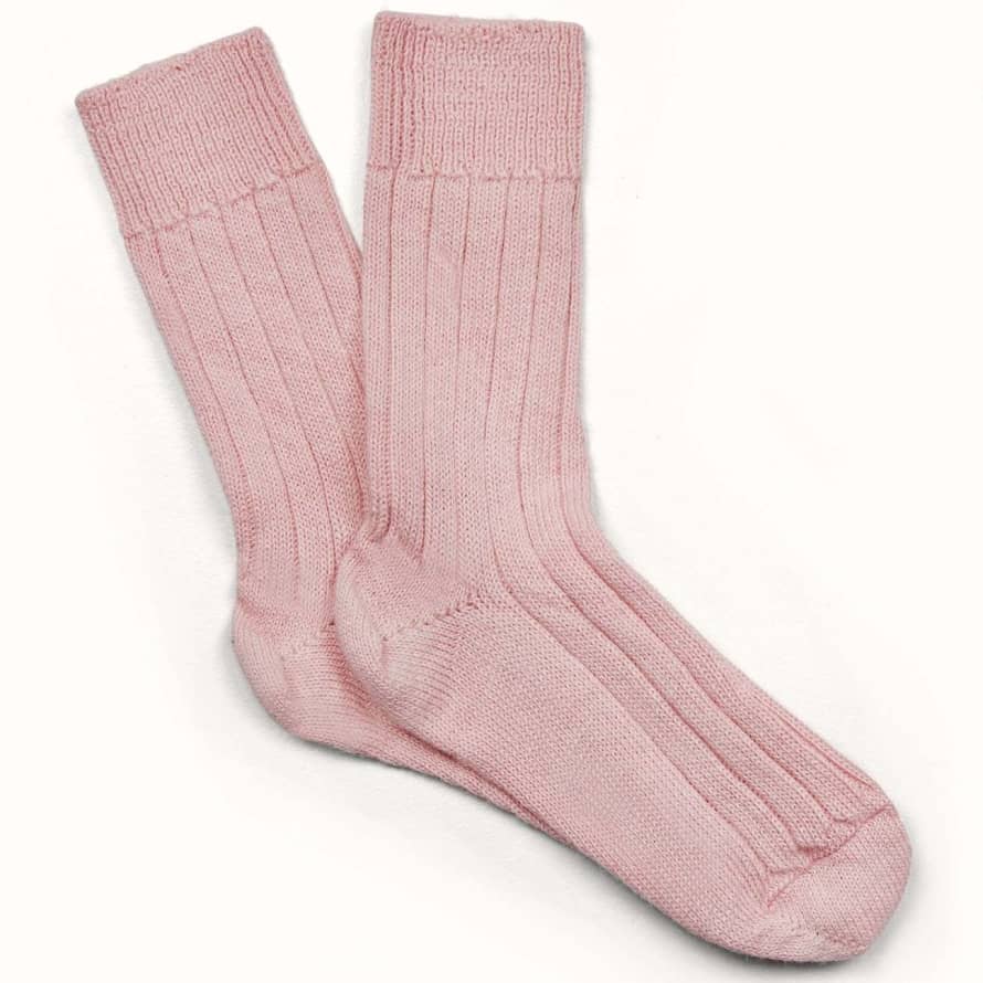 The Painted Bird Blush Pink Alpaca Bed Socks 