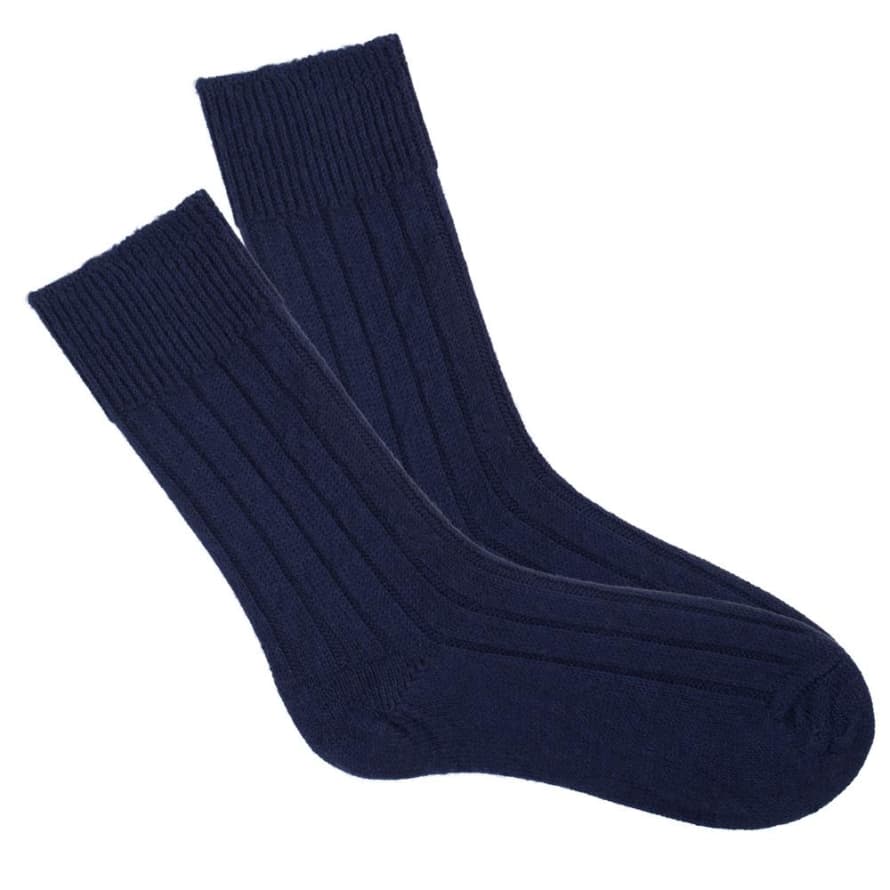 The Painted Bird Navy Blue Alpaca Bed Socks 