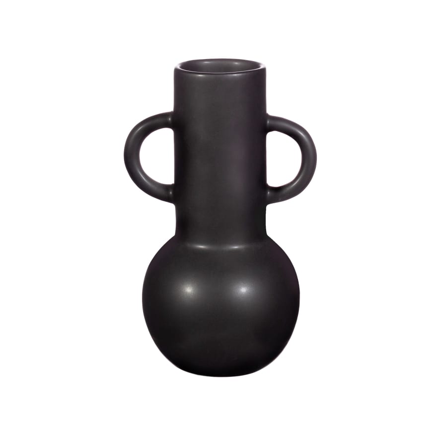 &Quirky Large Black Amphora Vase