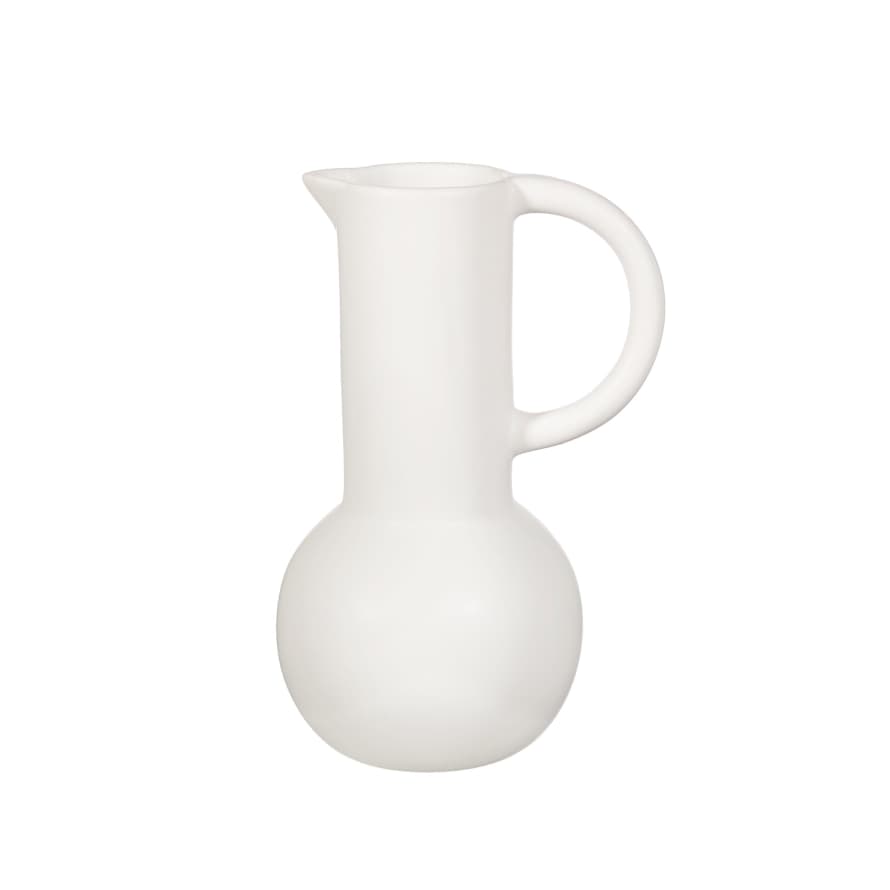 &Quirky Large White Amphora Jug Vase