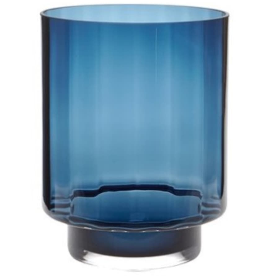 H. Skjalm P. Glass Vase "Sofia", H35 x 27.5cm - Blue