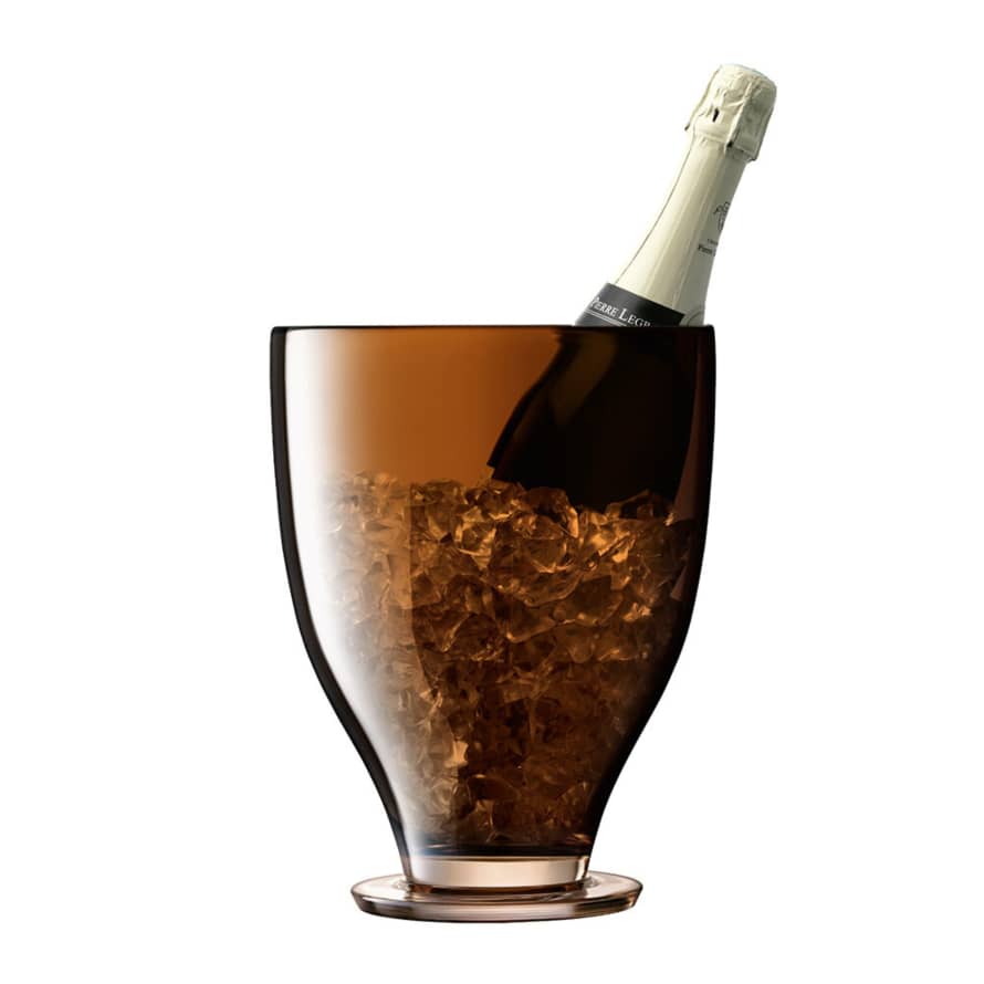 LSA International Epoque Mouthblown Glass Champagne Bucket - Amber