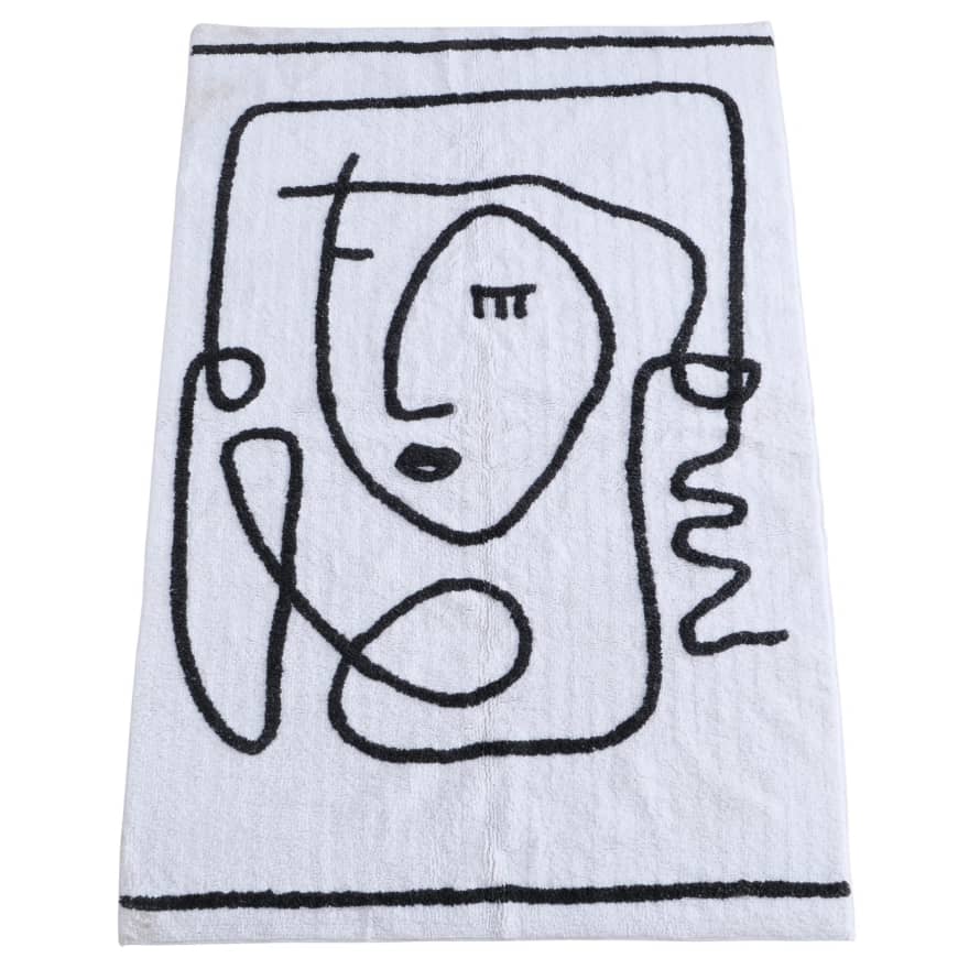 &Quirky Abstract Face Rug