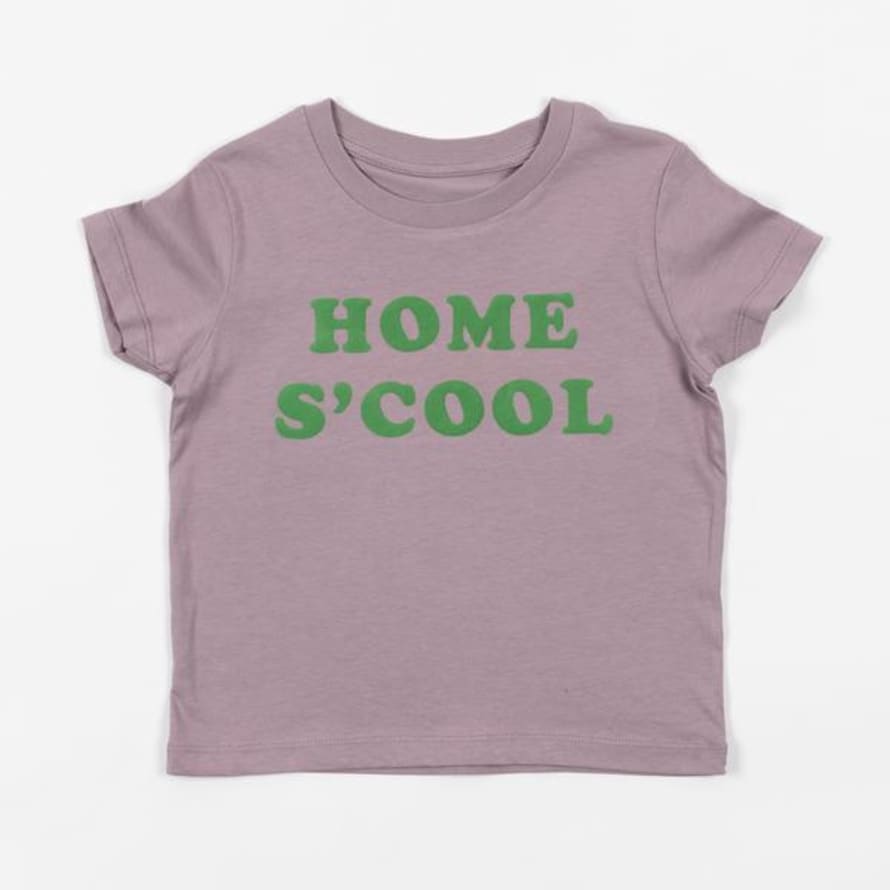 ANNUAL STORE Sample Sale Organic Home Scool T Shirt Dusty Lavender Clover