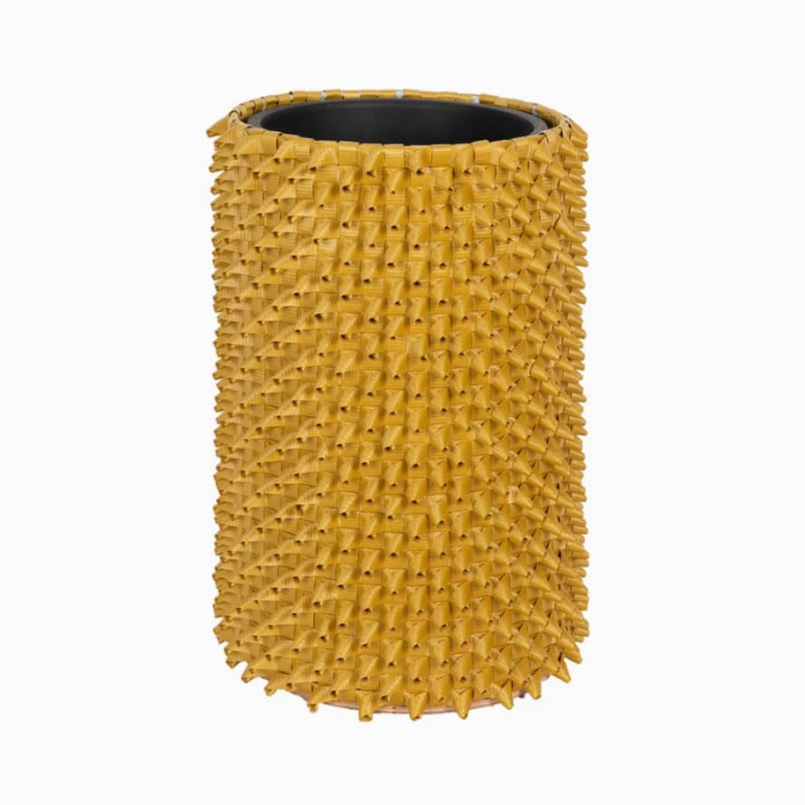 Handed By  Spire Mid Eco Friendly Plant Basket with Plant Pot Ochre Yellow