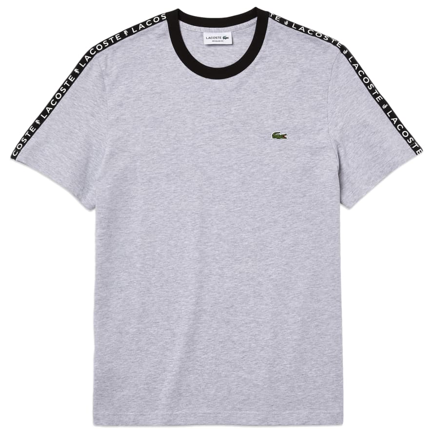 Lacoste Tape T Shirt Th 7079 Silver