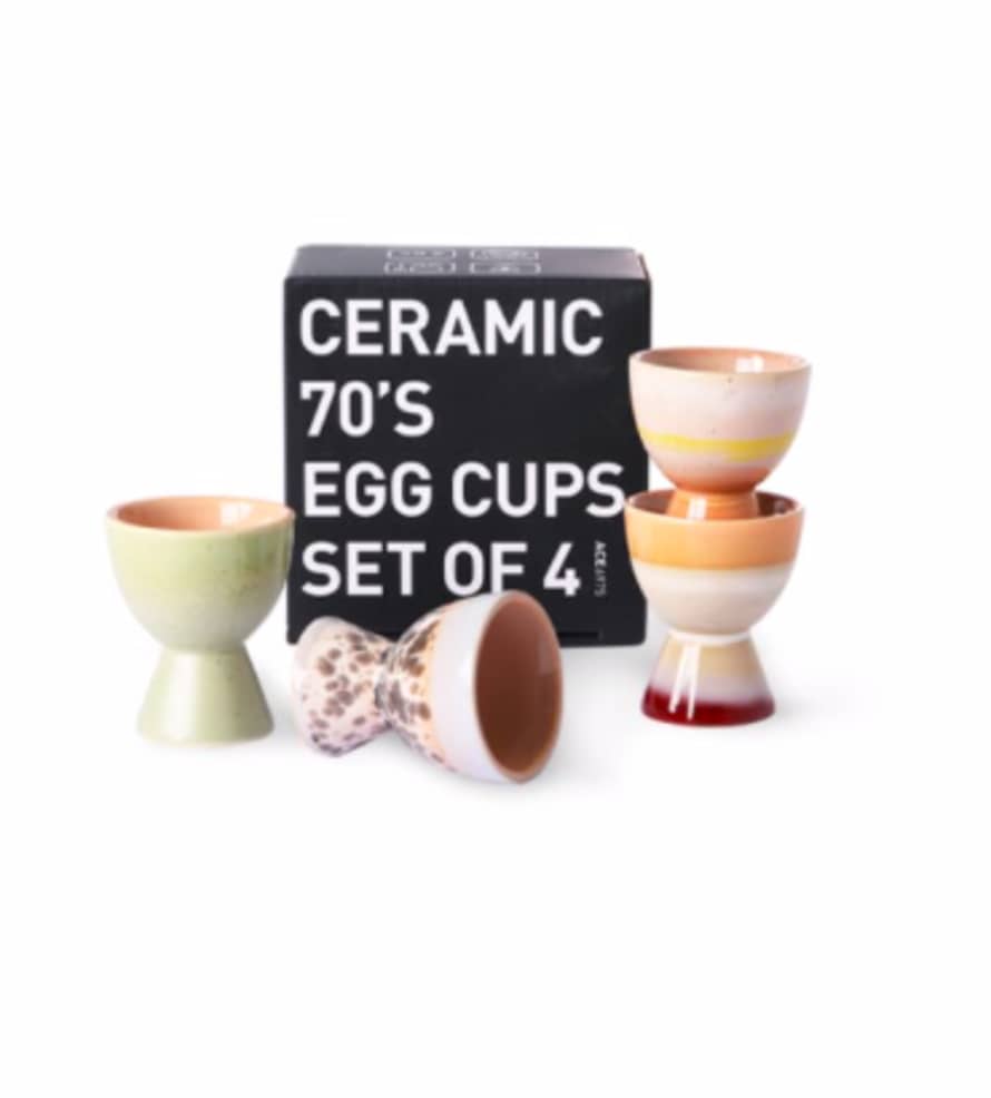 HK Living 70s Ceramics Egg Cups Set of 4