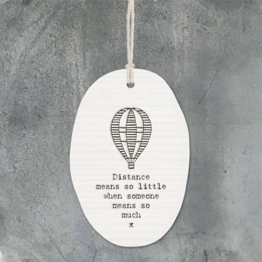 East of India Porcelain Oval Hanger Balloon Distance