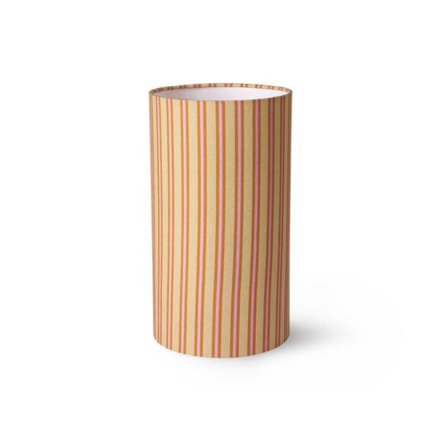 HKliving Doris Printed Cylinder Lamp Shade | Stripes