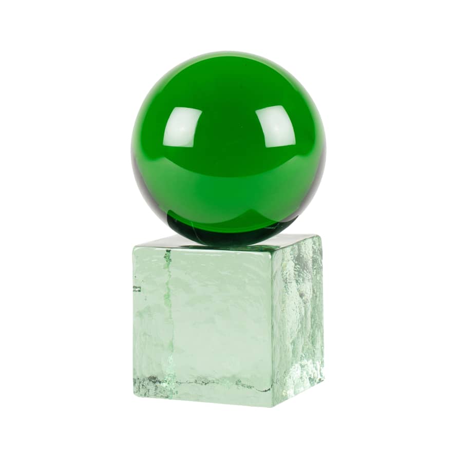 Swedish Ninja 'OH MY' Mini Glass Sculpture - Green / Verde