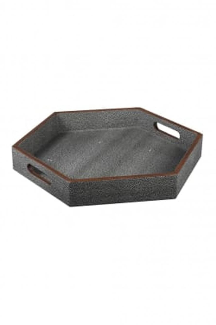 The Home Collection Faux Shagreen Hexagon Tray