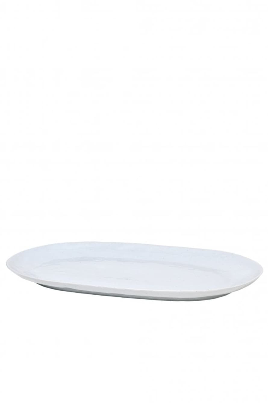 Broste Copenhagen Broste Pale Grey Oval Platter