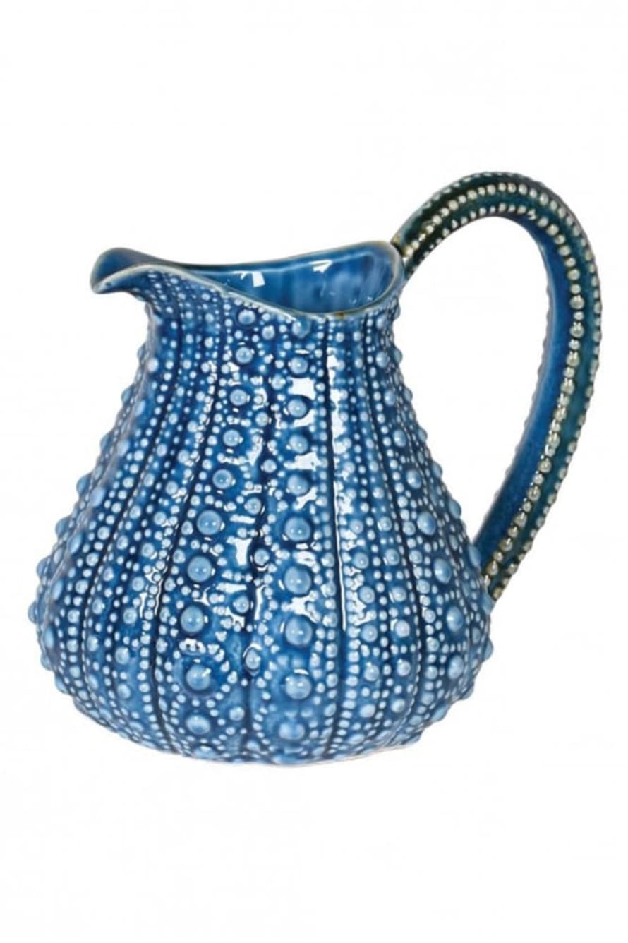 The Home Collection Urchin Effect Blue Jug