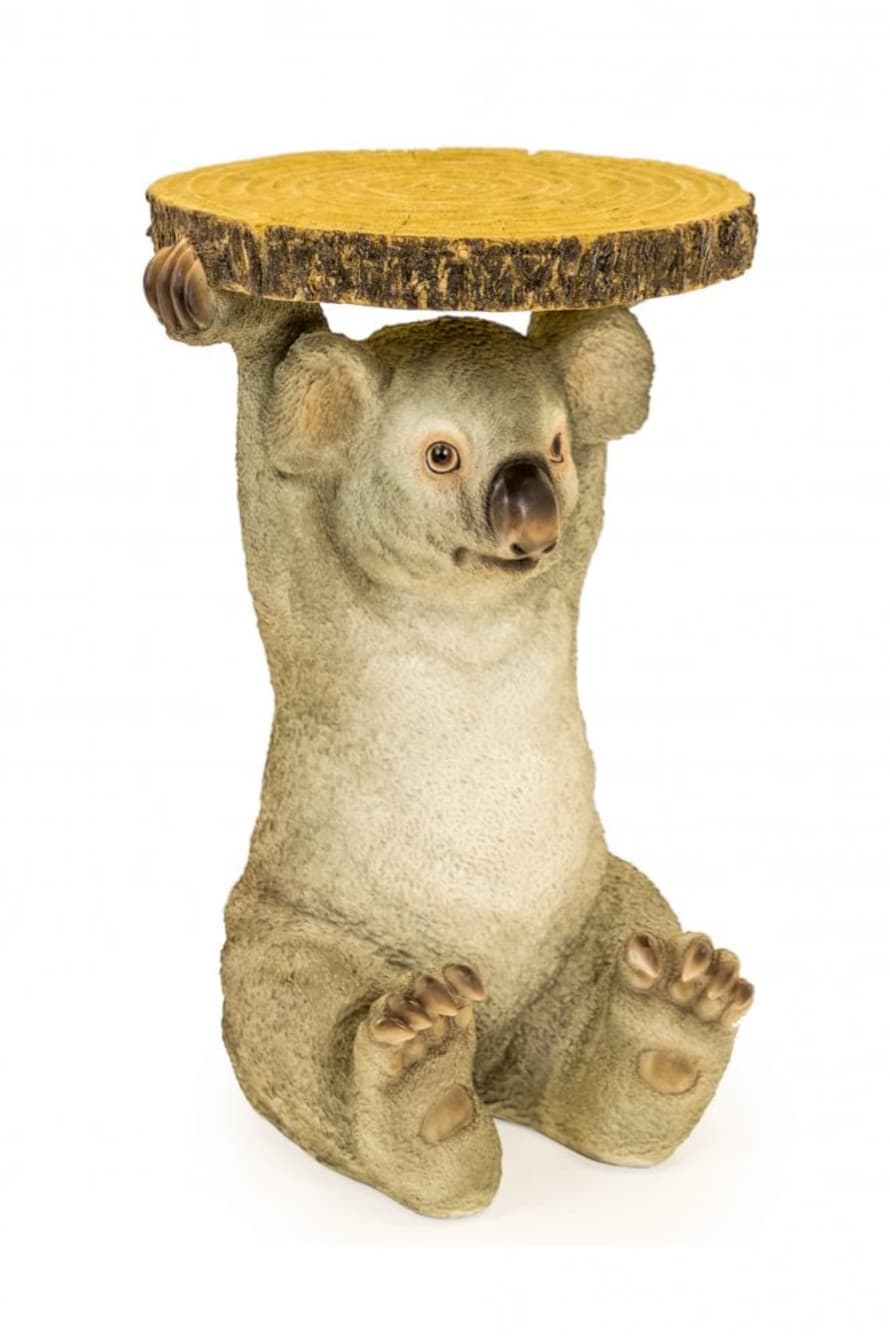 The Home Collection Koala Holding Trunk Slice Side Table