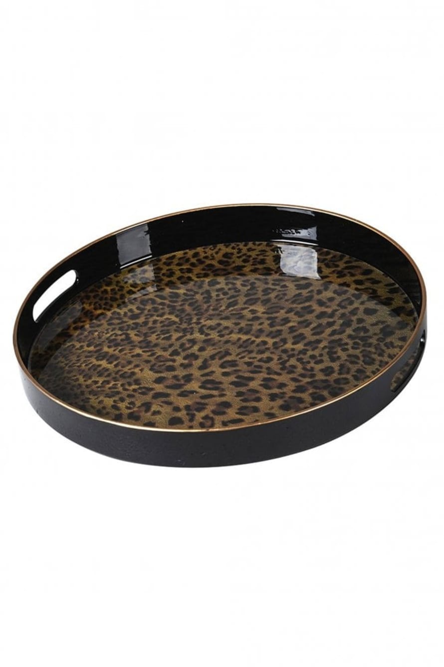 The Home Collection Leopard Print Round Tray