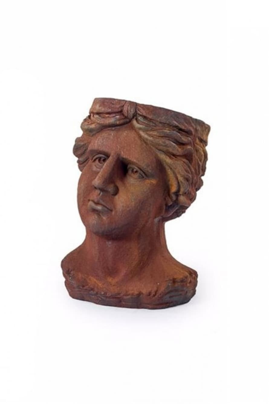 The Home Collection Antiqued Rusted Classical Head Planter