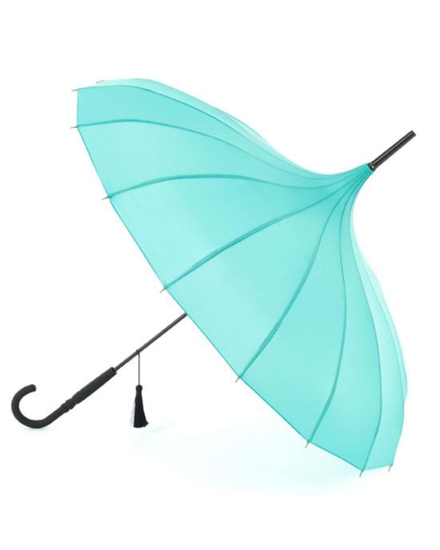 Teal Soake Boutique Classique Pagoda Parapluie Bleu Sarcelle 