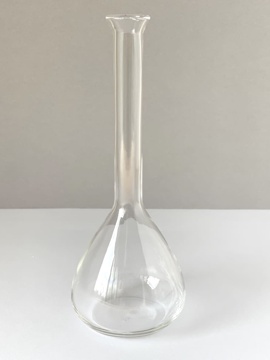 Pompon Bazar Clear Glass Flask 28cm