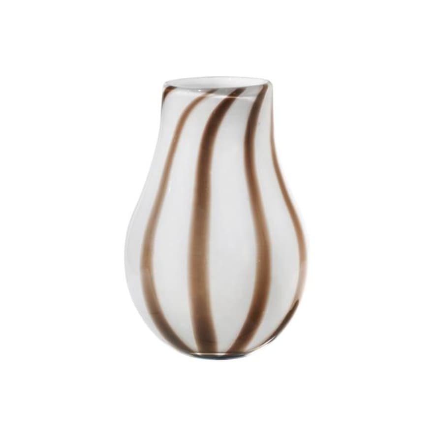 Broste Copenhagen Mouthblown Taupe Twist Vase