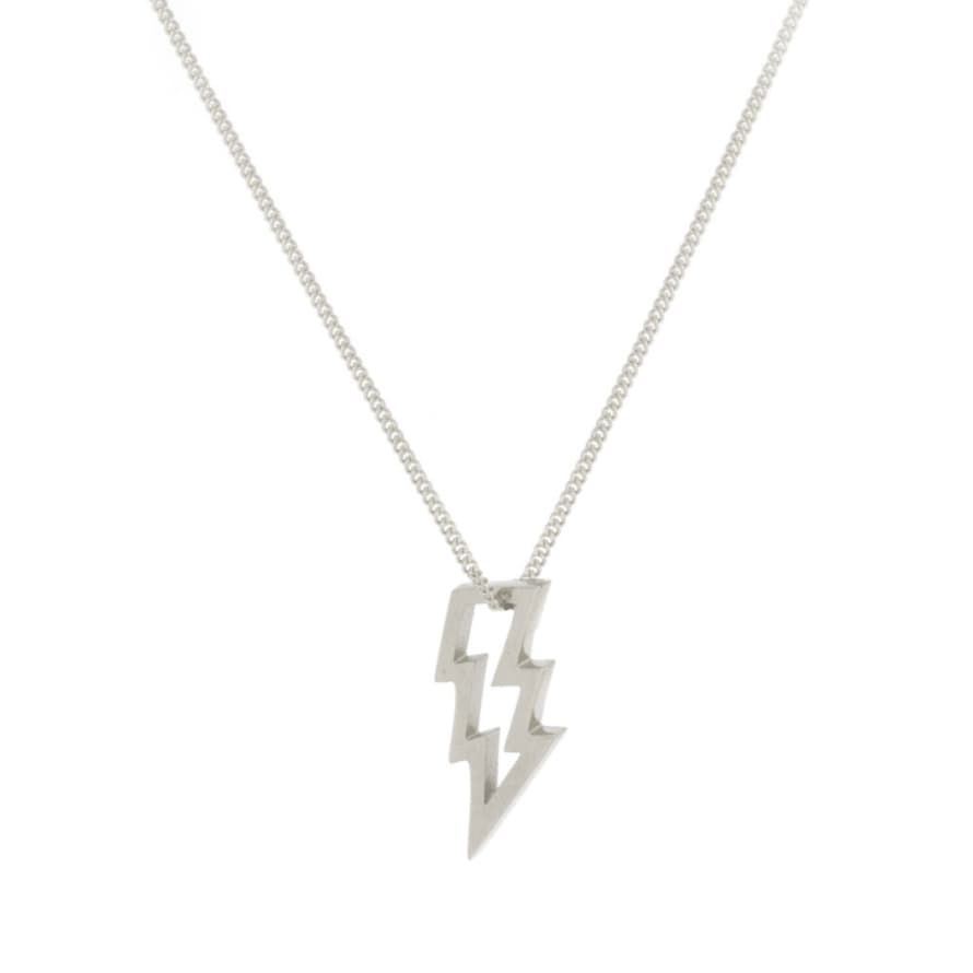 Laura Gravestock Struck Necklace Silver 18" Chain