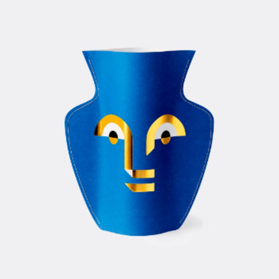 Octaevo Pink and Blue Double Face Paper Vase Apollo