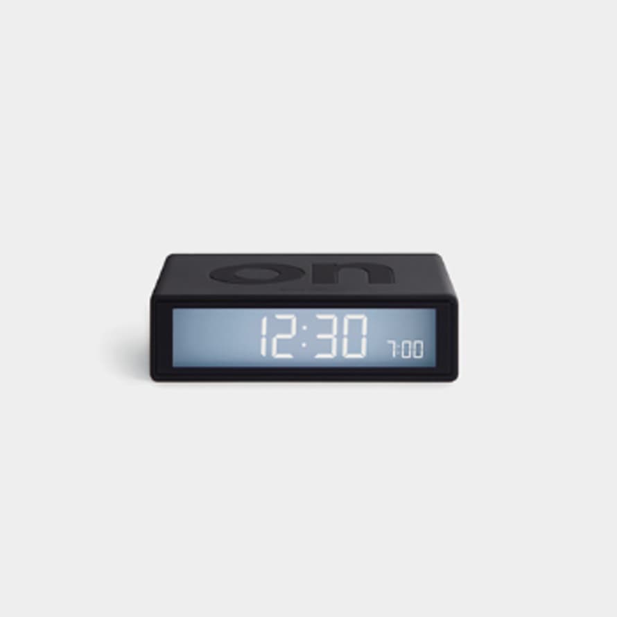 Lexon Design Dark Grey Flip Travel Alarm Clock