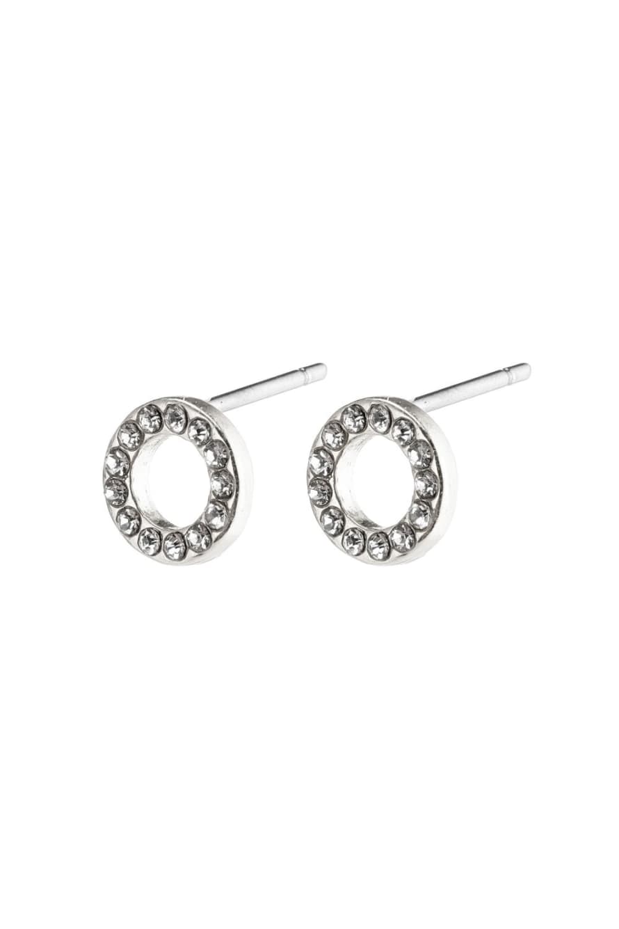 Pilgrim Tessa Crystal Earrings In Silver