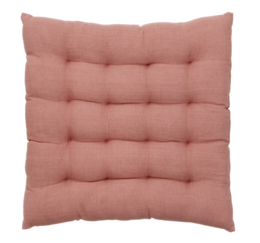 Pompon Bazar Pink Seat Cushion 40x40cm 