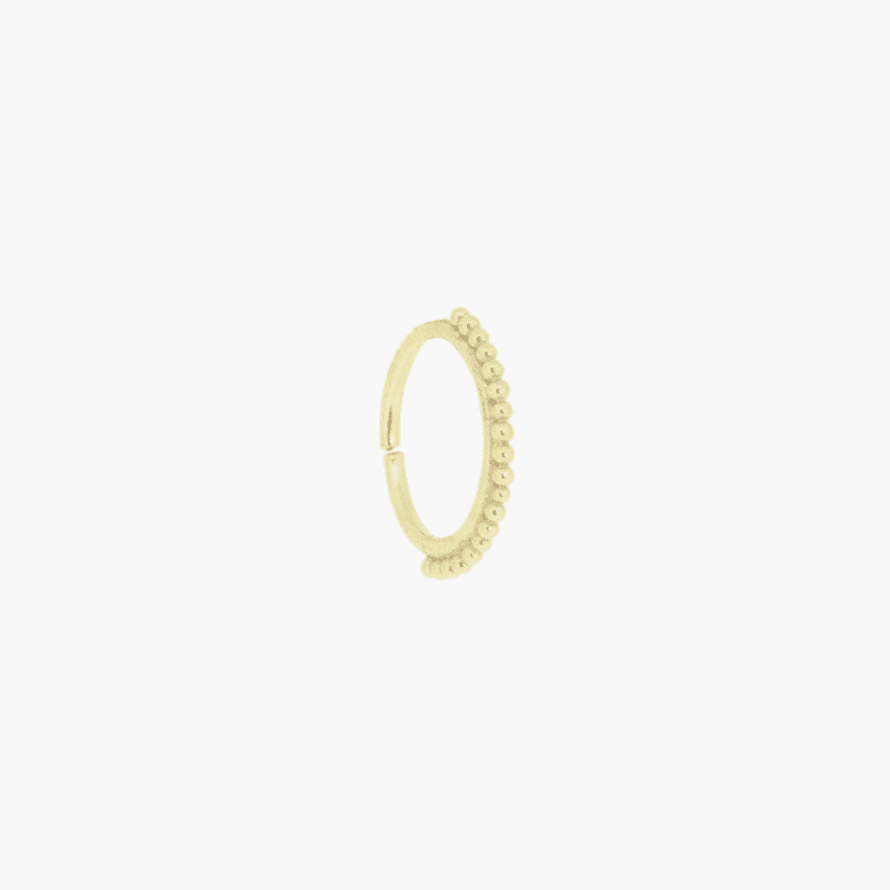 BY10AK Small Dots Hoop Earring - Gold