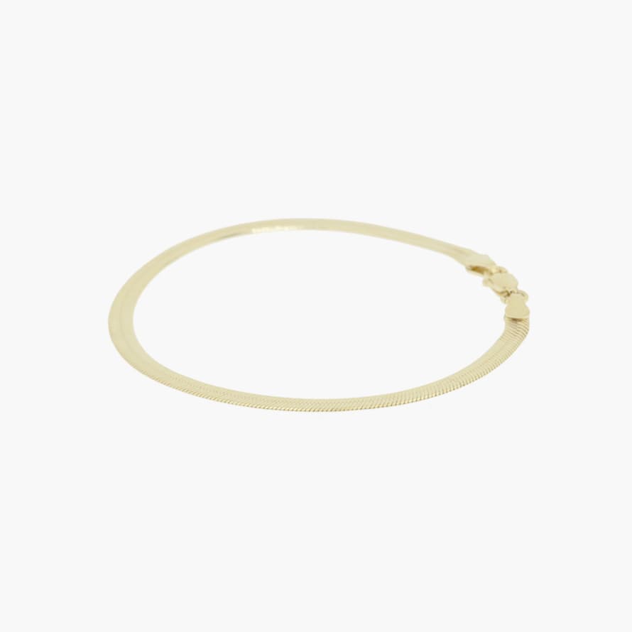 BY10AK Flat snake Bracelet - Gold