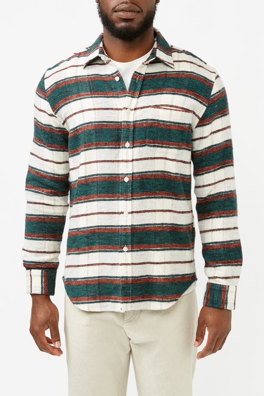  Portuguese Flannel Green Saint Patrick Stripe Shirt