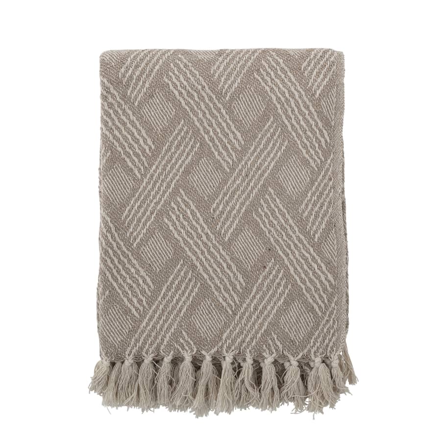 Bloomingville Natural Recycled Cotton Ghina Throw