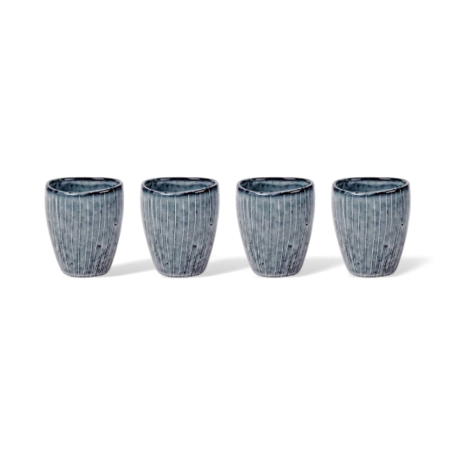 Broste Copenhagen Nordic Sea Ceramic Espresso Mugs Set of 4