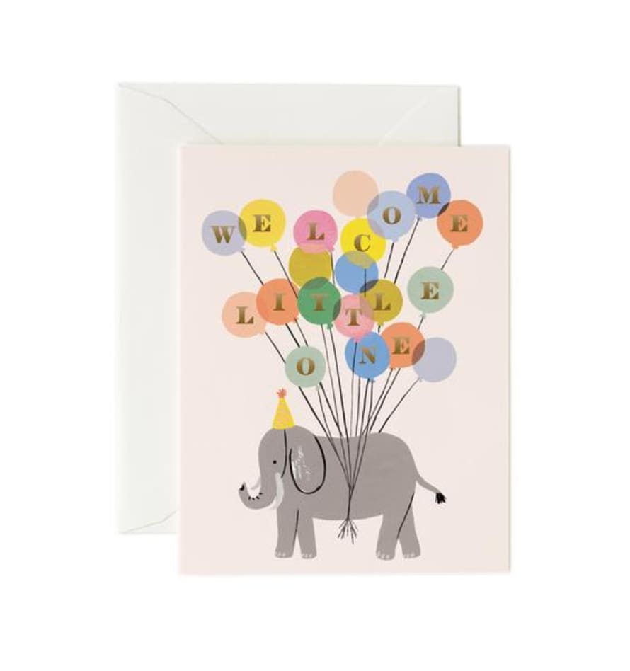 Rifle Paper Co. New Baby Card Welcome Elephant