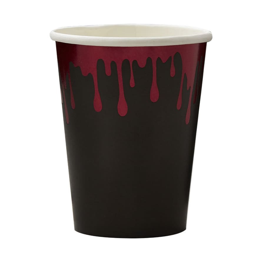 &Quirky Blood Drip Paper Halloween Cups