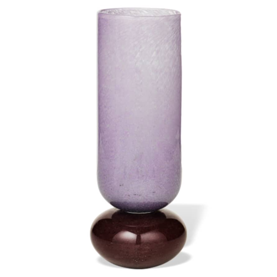 Broste Copenhagen Dorit Vase Mouthblown Glass Orchid & Aubergine