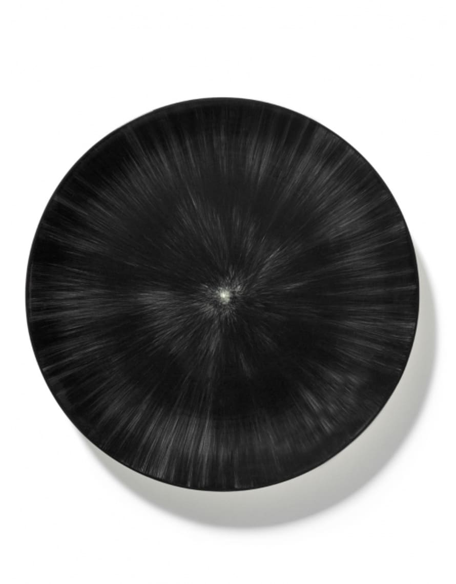 Ann Demeulemeester for Serax Set 2 Plate De Off-White/Black Var 6