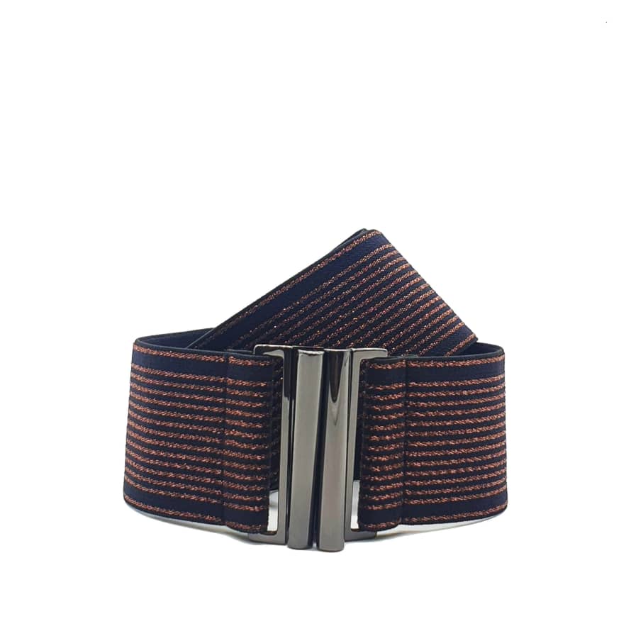 Nooki Design Elastic Belt Fine Stripe Copper