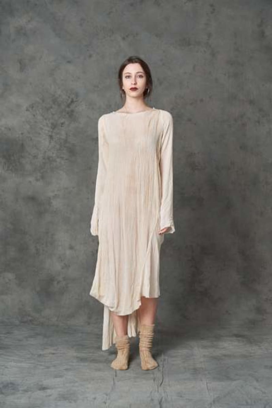 un-namable Aw 21 Sensitive Dress Dyed Badly Coffee