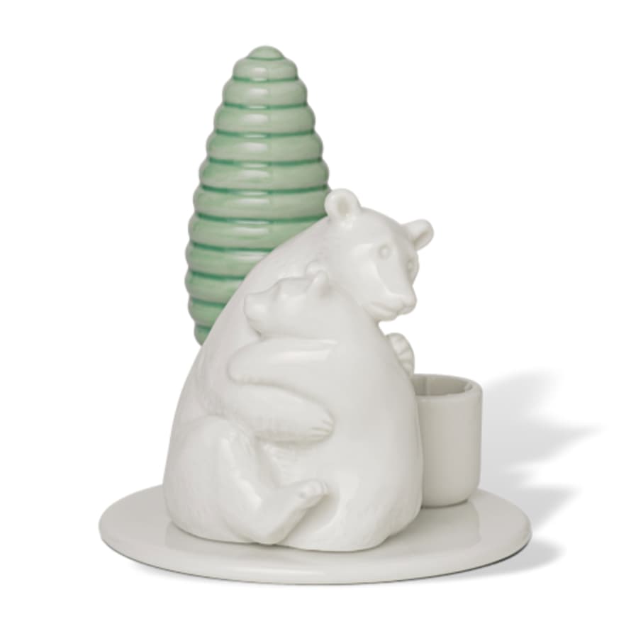 Dottir Ceramic Candleholder Winter Stories Bear Hug