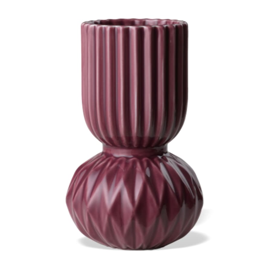 Dottir Ceramic Vase Samsurium Rufflebell Augergine