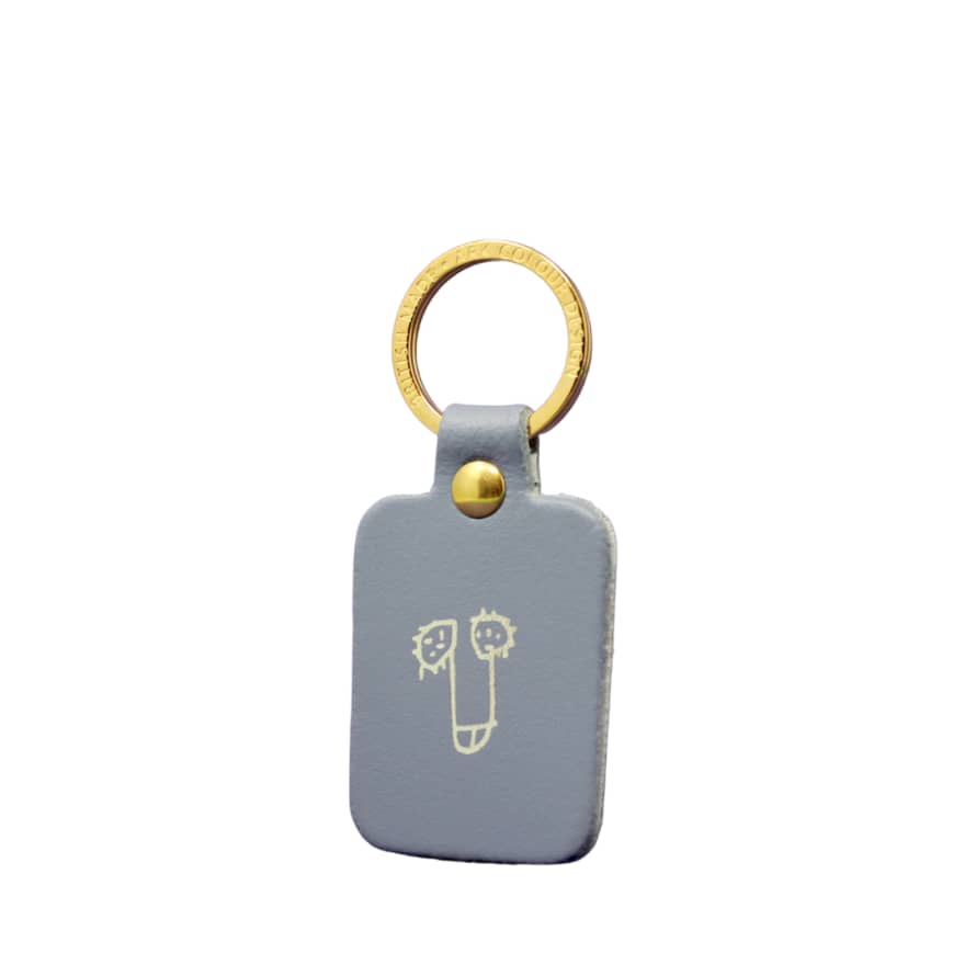 &Quirky Cheeky Willy Key Ring Fob Lilac Grey