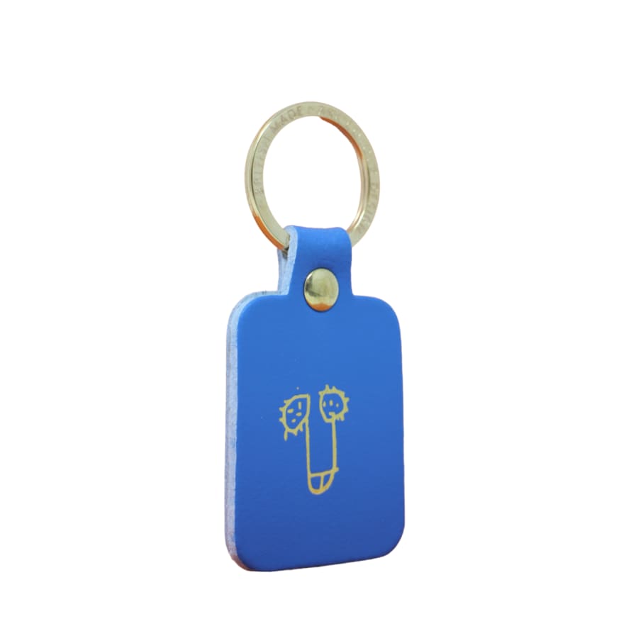 &Quirky Cheeky Willy Key Ring Fob Cornflower Blue