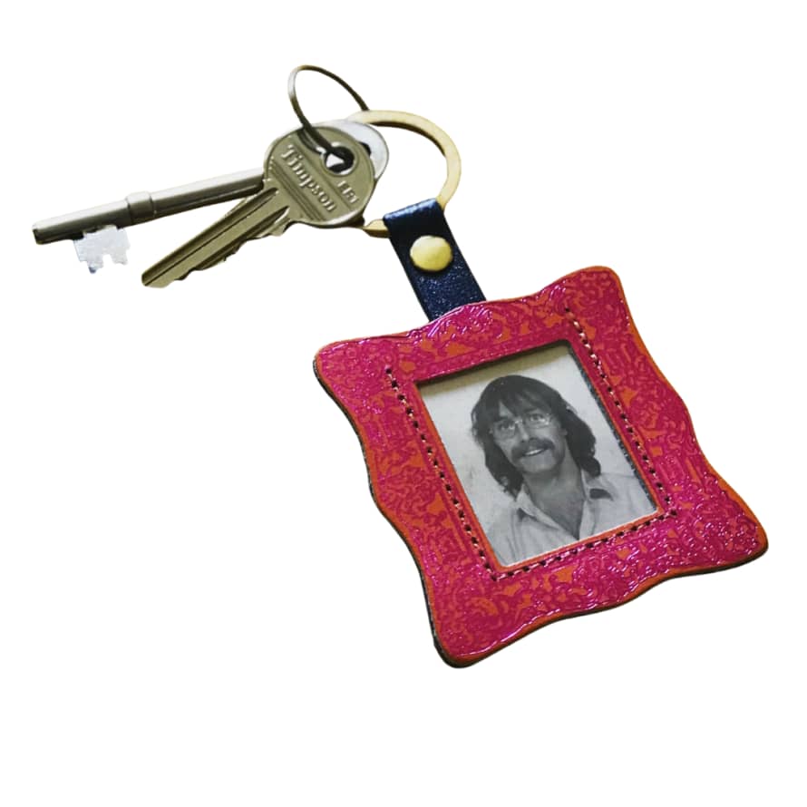 &Quirky Leather Picture Frame Key Ring Fob