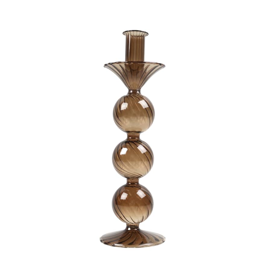Day Birger et Mikkelsen Venezian Glass Candle Holder - Design No. 1 - Amber