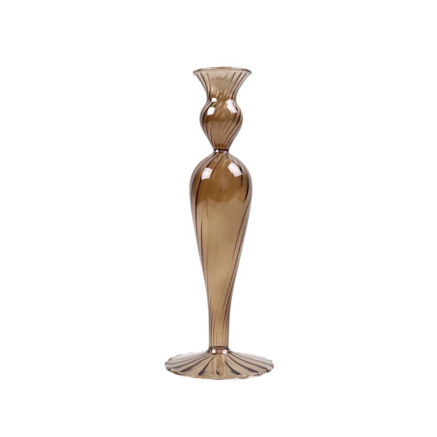 Day Birger et Mikkelsen Venezian Glass Candle Holder - Design No. 2 - Amber