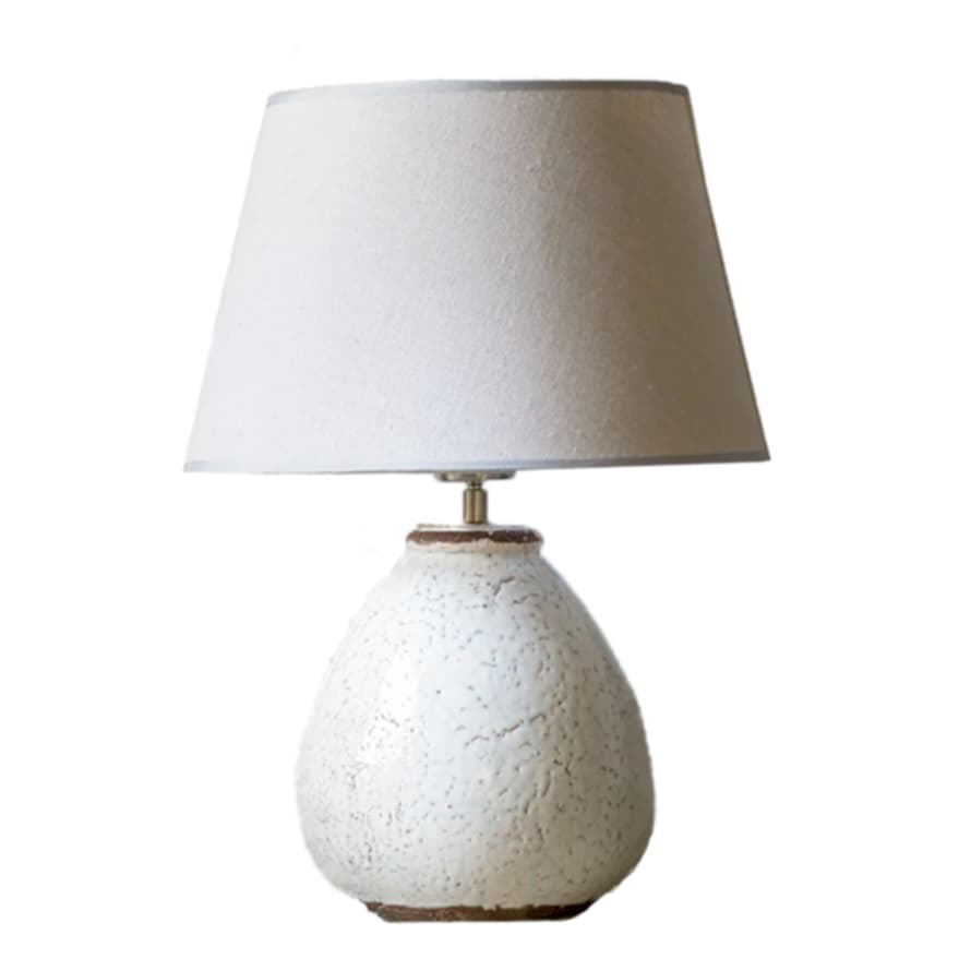 Grand Illusions Prima Stoneware Lamp With Light Grey Shade